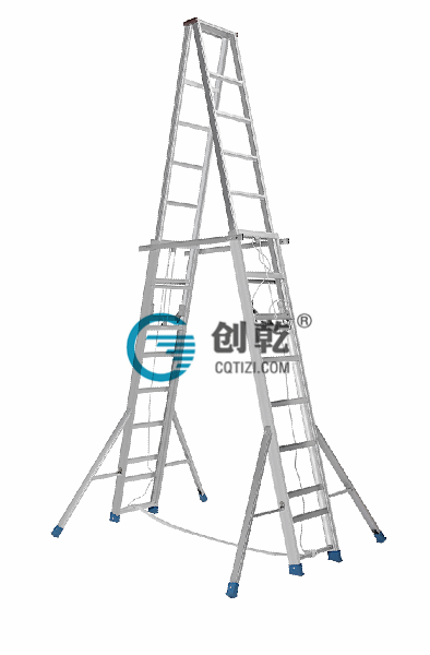 青島客戶采購10米焊接人字升降梯，指定創(chuàng)乾
